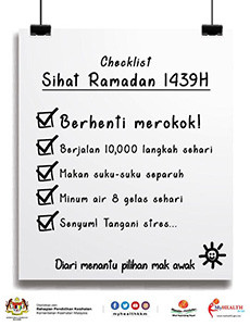 Ramadan - Checklist Sihat Ramadan 1439H